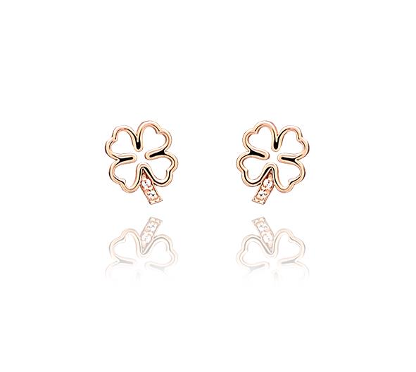 Stud earrings "four-leaf clover"